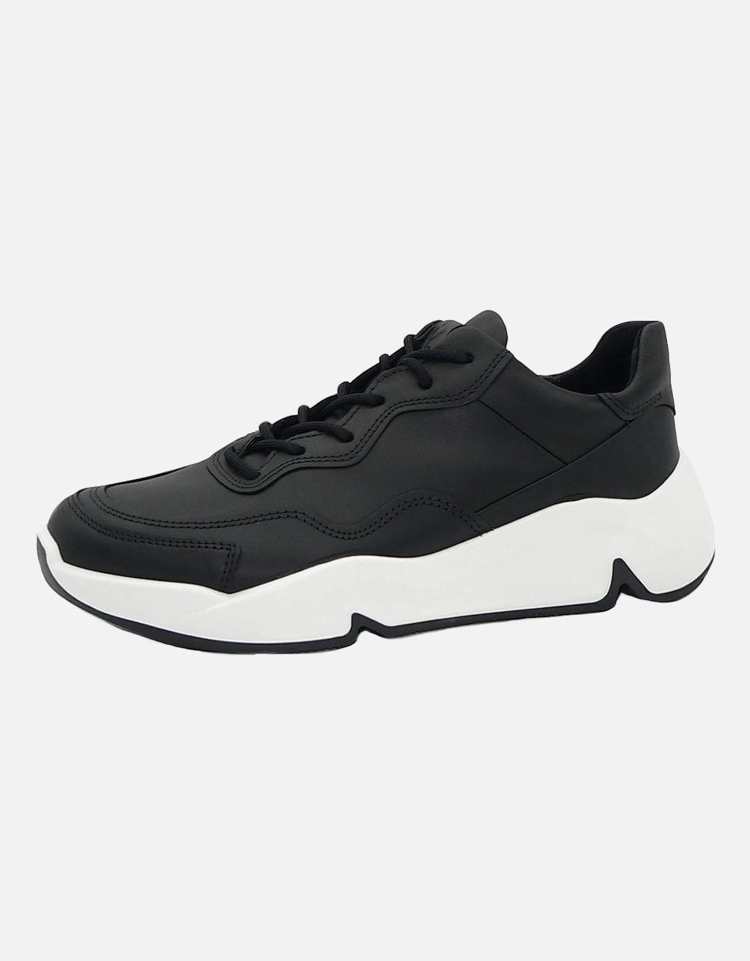 ECCO 520104 Men's Chunky Leather Sneaker In Black 1 ECCO 520104 Men's Chunky Leather Sneaker In Black