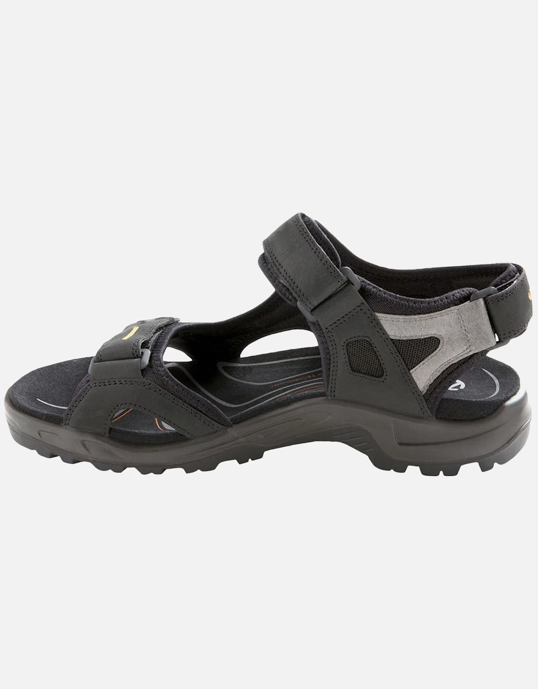 Ecco Mens Offroad Yucatan Walking Hiking Trail Sandals Shoes - Black 2 Ecco Mens Offroad Yucatan Walking Hiking Trail Sandals Shoes - Black - Image 2