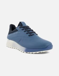 ECCO Mens S-Three Leather GORE-TEX Lace Up Golf Trainers Sneakers Shoes